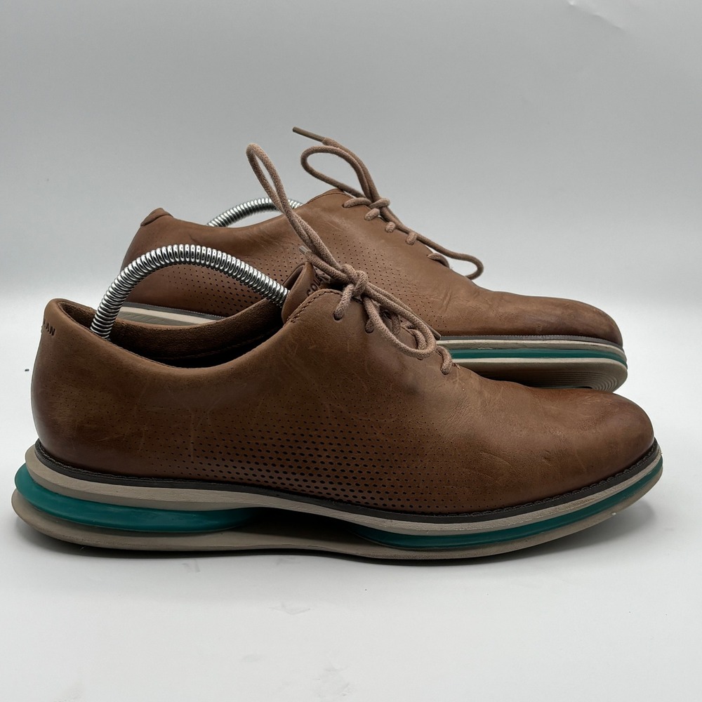 Cole Haan OriginalGrand Oxford Mens 9.5 Brown Leather Wingtip C37099 Teal
